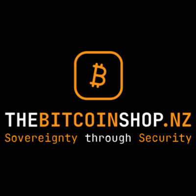 The Bitcoin Shop 'Sovereignty through Security' logo Front full Zip Hoodie Design